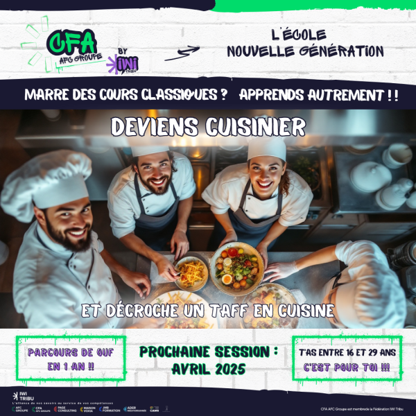 CFA  Ecole nouvelle Génération  Hôtellerie Restauration  TFP Commis de Cuisine  Apprentissage  Aubagne 13